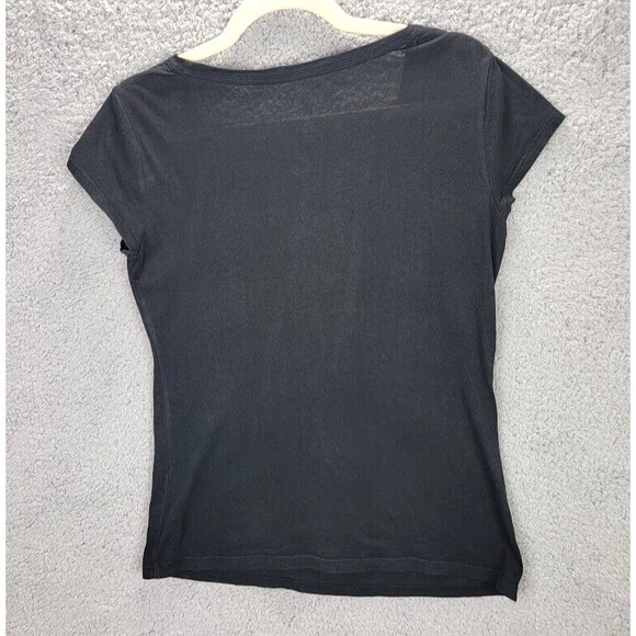 NY & Co Womens T-shirt Tee Top Small Feeling Fierce Black Rhinestones Graphic - Picture 5 of 8